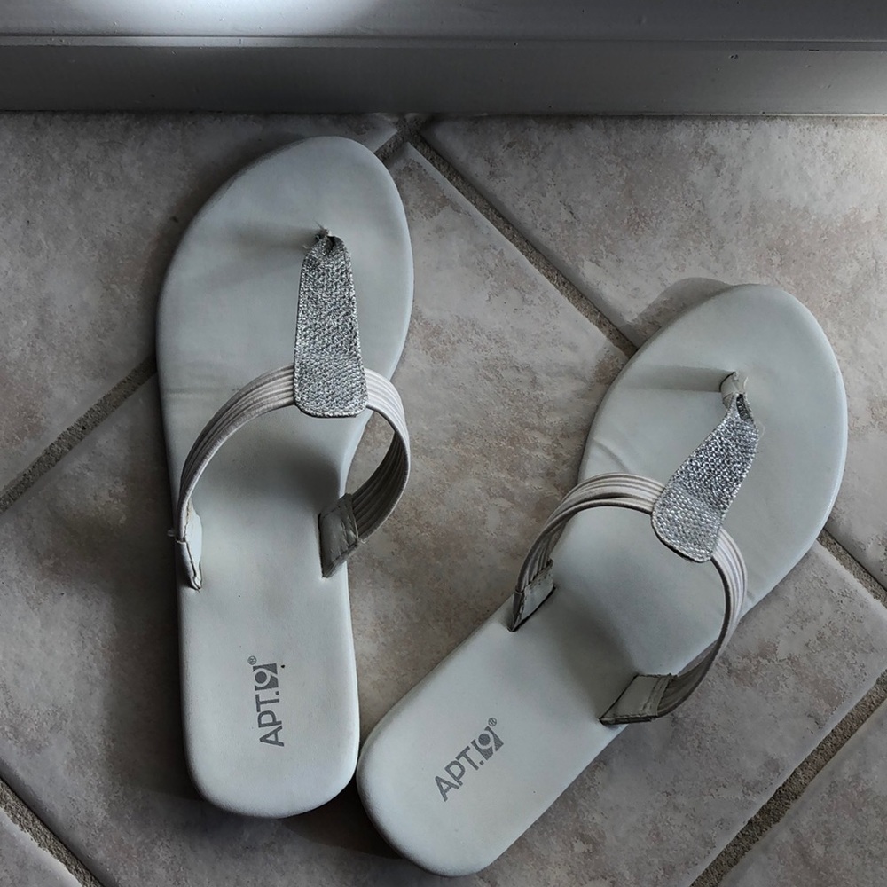 White summer sandals